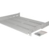 Półka 1U 350mm szara z podporami