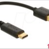 85354 Charging cable, USB-A -> USB-C, black, 15 cm
