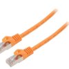 Patch cord S/FTP 6a drut Cu LSZH pomarańczowy 15m 27AWG PP6A-LSZHCU-O-15M