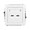 Deco Mechanizm Ładowarki Usb Podwójnej 2Xusb C, 20W Max., Biały Dcusb-7