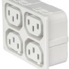 Panel socket 4-fold F, 3 pole, snap-in, plug-in connection, white, 3-103-841