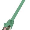 kabel LAN LogiLink CQ2015S, 1 szt., RJ45, CAT 6, S/FTP, 0.25 m, zielony