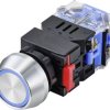 TRU COMPONENTS TC-9428152 Przełącznik wciskany LAS0-L-11ZEB/B/12V, 22 mm, 250 V, 5 A, 1 szt.