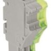 1-wire female connector, 3 pole, pitch 3.5 mm, straight, gray/green-yellow, 2020-103/000-036