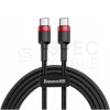 BASEUS Kabel USB 2.0 typ-C (wtyk / wtyk) Quick Charge 3.0 Power Delivery 2.0 (3A 60W) czarny 1m