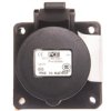 Gniazdo Tablicowe 16A 4P 400V /70X70/ Czarne Ip44 314-6X
