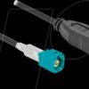 90487 HF cable, HSD Z plug > USB A socket, 1m
