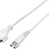 kabel zasilający do niskich temperatur Basetech BT-2336883, H03VVH2-F 2X 0,75 mm², 230 V, 2.5 A, 5.00 m