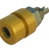 Złącze bananowe Żeńskie Lutowie typ Gniazdo bananowe Żółty Hirschmann Test & Measurement rozmiar 4 mm 60 V Cynk, Złoty