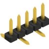 Pin header, 5 pole, pitch 2 mm, angled, black, 10063255
