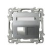 SZAFIR Obudowa gniazda pojedynczego typu Keystone skośna srebro GPK-1ZS/p/18 OSPEL
