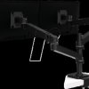 45-714-292 Ergotron LX Pro dual stacking arm, C-clamp, black