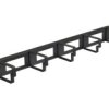 Organizator Kabli Rack 19 1U Metalowy Czarny Z 5 Uchwytami I Przepustami