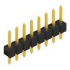 Pin header, 8 pole, pitch 2.54 mm, straight, black, SL 11 112 8 G