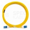 Patchcord światłowodowy SM LC/UPC-LC/UPC duplex 3mm G657A2 bezhalogenowy LSOH żółty 3m NEKU
