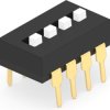 DIP switche, Off-On, 4 pole, straight, 1 A/5 VDC, 1825360-3