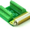 CZH-LABS Slim Right Angle D'SUB DB50 Male Header Breakout Board Module, D-SUB.