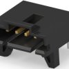 Pin header, 5 pole, pitch 2.54 mm, angled, black, 5-103673-4