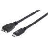 Kabel Usb C-Microb M/M 1,0M Usb3.1 Superspeed+ Czarny 353397