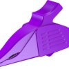 Alligator clip, purple, max. 30 mm, L 92 mm, CAT IV, socket 4 mm, 66.9561-26