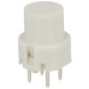 Mikroprzycisk; 12mm; 14,3mm; KS01B-W; 12,8mm; przewlekany (THT); 4 piny; biały; okrągły; OFF-(ON); bez podświetlenia; 10mA; 35V