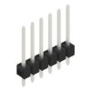 Pin header, 6 pole, pitch 2.54 mm, straight, black, SL 11 164 6 Z