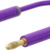 Measuring lead with (4 mm lamella plug, straight) to (4 mm lamella plug, straight), 0.5 m, purple, PVC, 1.0 mm², 64.1071-05026