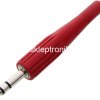 Wtyk jack 6,3 stereo gumowy czerwony