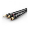 Sommer Cable HBP-3SC2-0150 Audio Cable 3.5mm Jack to 2x RCA Plug 1.5m Black