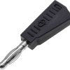 Adapter z wtykiem bananowym Męski Połączenie lutowane typ Wtyk bananowy Czarny 19A RS PRO rozmiar 4 mm