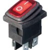 MKH1021R Przełącznik kołyskowy, czerwony, dwubiegunowy 230V OFF-ON [DPST] otwór montażowy: 20x13mm, hermetyczny