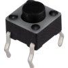 Klosz do przycisku dotykowego TE Connectivity SPST Czarny 50mA Przycisk 5 mm 1.4 mm Powierzchnia