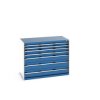 Szafa 7, kolor: Niebieski, materiał: Stal, 1000 mm x 750mm x 1300 mm, Bott