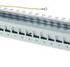 Telegärtner Panel 19 1U pusty 24 porty RJ45 z półką szary