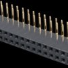 2x 17-pin Socket terminal strip, angled, RM 2.54, H: 8.5 mm