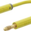 Measuring lead with (4 mm lamella plug, straight) to (4 mm lamella plug, straight), 0.5 m, yellow, PVC, 1.0 mm², 64.1071-05024