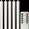 77750 LED Real Wax Taper Candles, White, Set of 5, Warm White, Timer