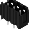 Pin header, 3 pole, pitch 5 mm, straight, black, 1626630000