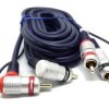 Kabel 2X Wtyk Rca (Cinch) Kątowe-2X Wtyk Rca (Cinch) Proste + Żyła Sterująca...