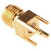Złącze koncentryczne Montaż na płytce drukowanej Żeński typ złącza Złącze SMA 0 to 4GHz Lutowane