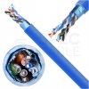 Kabel sieciowy F/UTP kat.5 skrętka 4x2x0,5mm wewnętrzny Dca bezhalogenowy LSOH niebieski Telegärtner