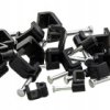 Uchwyt kabla czarny płaski 8/5 mm