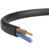 Kabel prądowy OMYP 2x0,5mm płaski linka 1m H03VVH2-F 300V czarny