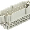 Pin contact insert, 16B, 16 pole, equipped, screw connection, with PE contact, 09330162601