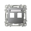 SZAFIR Obudowa gniazda podwójnego typu Keystone prosta szary mat GPK-2Z/p/70 OSPEL