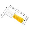 Konektor 6,3mm wtyk płaski izolowany żółty KMY63x08