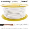 Przewód instalacyjny miedziany wielożyłowy LgY 1.50mm, linka, biały, 1mb
