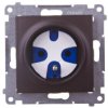 Simon 54 Gniazdo pojedyncze DATA 16A IP20 z kluczem uprawniającym brąz mat DGD1.01/46
