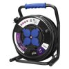 Przedłużacz zwijany 30m 3x2,5mm na bębnie, gumowy olejoodporny, IP44