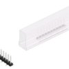 Pin header, 10 pole, pitch 2.54 mm, angled, black, SLLP5SMD06610ZSM